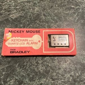 Vintage Bradley Mickey Mouse Keychain Pocket Alarm